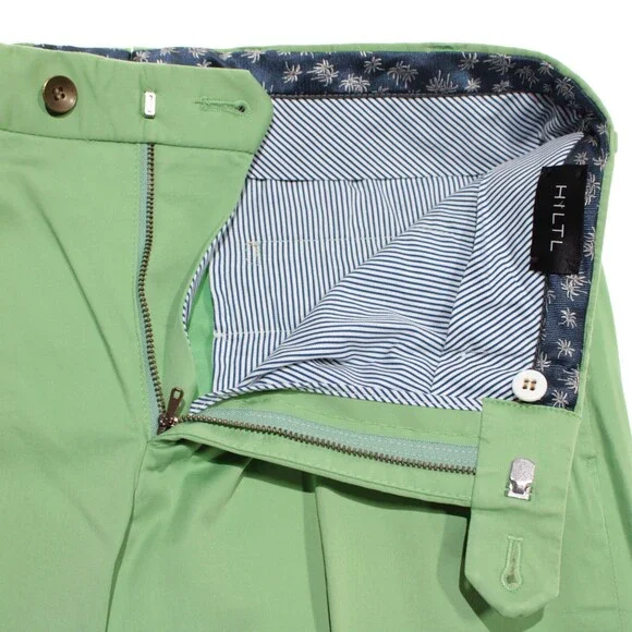 Hiltl NWT Peaker Chino Pants Size 48 / US 32 Contemporary in Green Cotton Blend